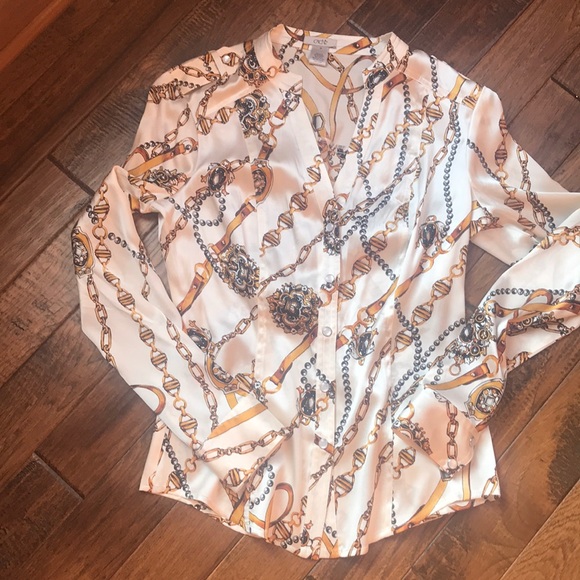 Cache Tops - Vintage Cache fitted blouse.